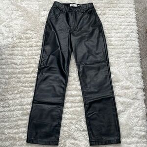 Abercrombie 90s Straight Leather Pants
